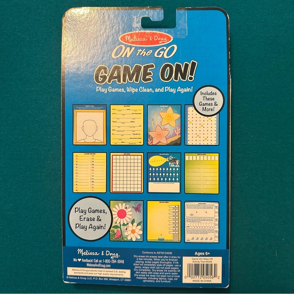 NWT Melissa & Doug- On the Go Wipe Off Activity Pad - Picture 2 of 6
